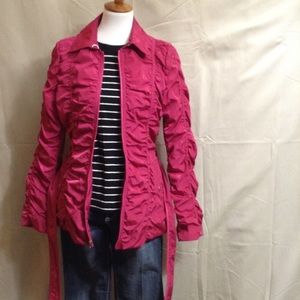Betsey Johnson Fancy Belted Ruched Jacket NWT